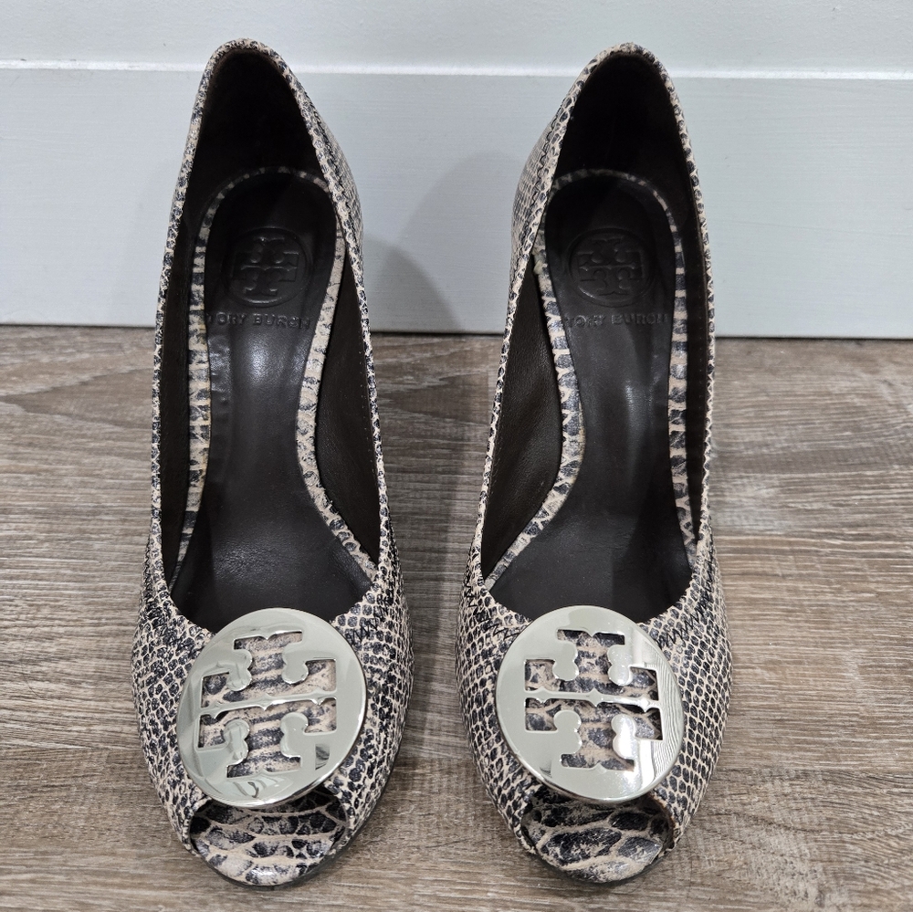 Tory Burch Julianna Snake print Wedges